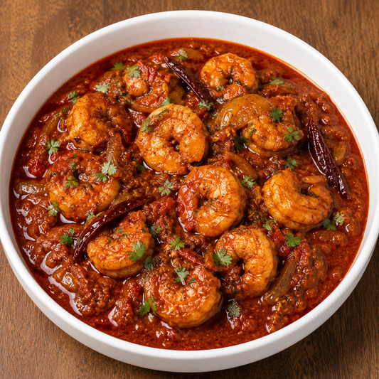 Prawns Vindaloo (Medium or Hot)