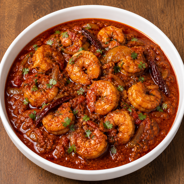 Prawns Vindaloo (Medium or Hot)