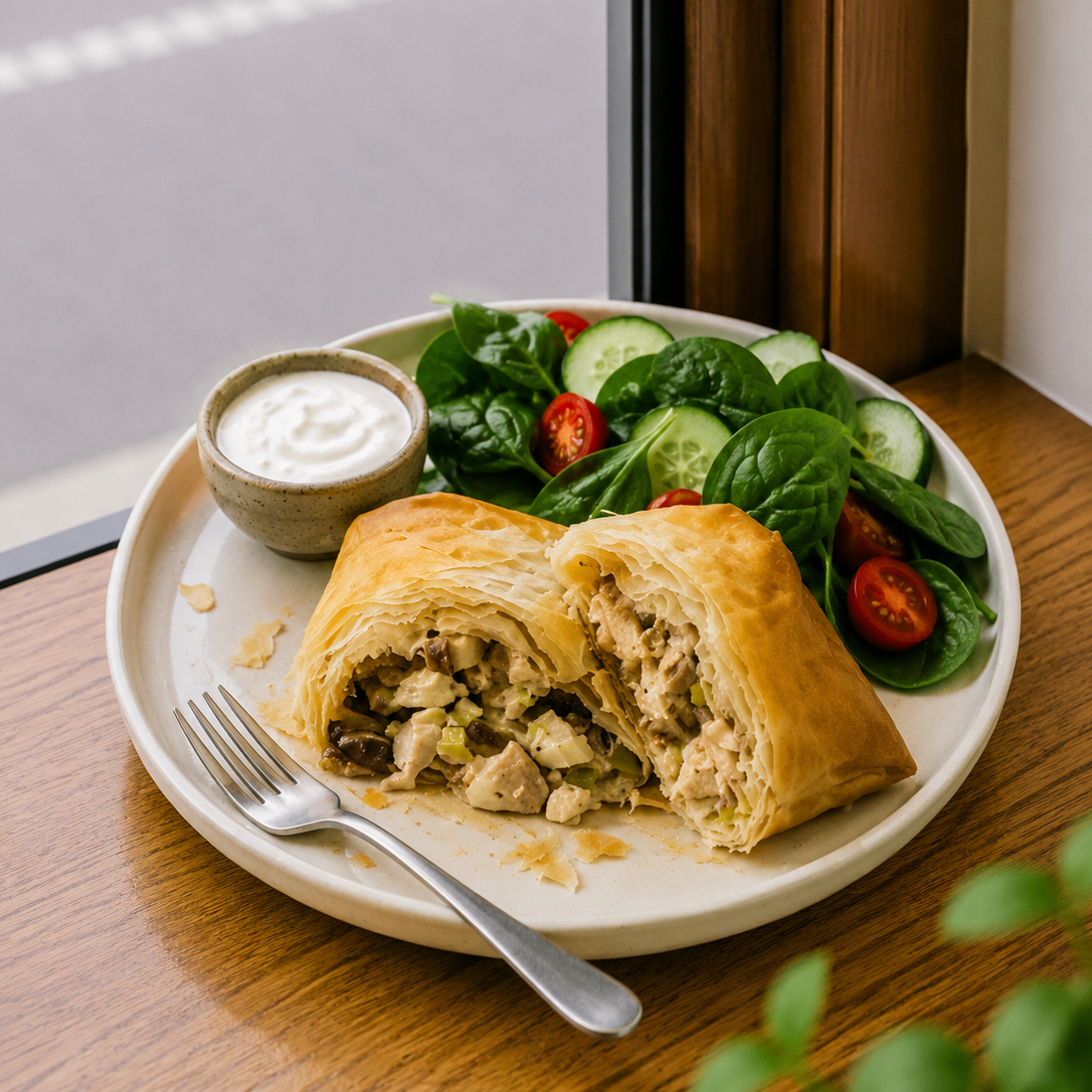 Chicken Mushroom Filo