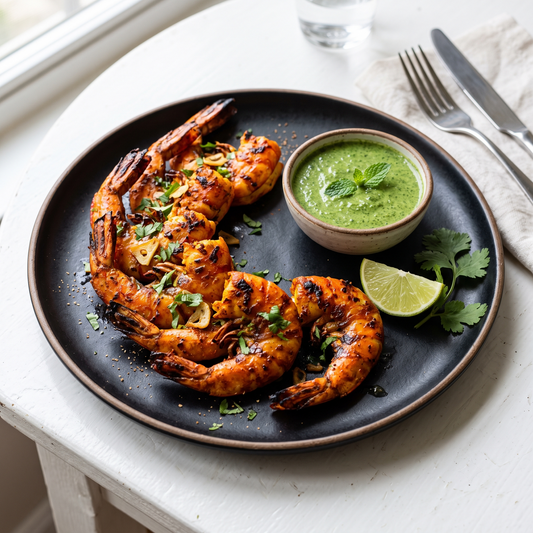 Tandoori Garlic Prawns - 6 per serve